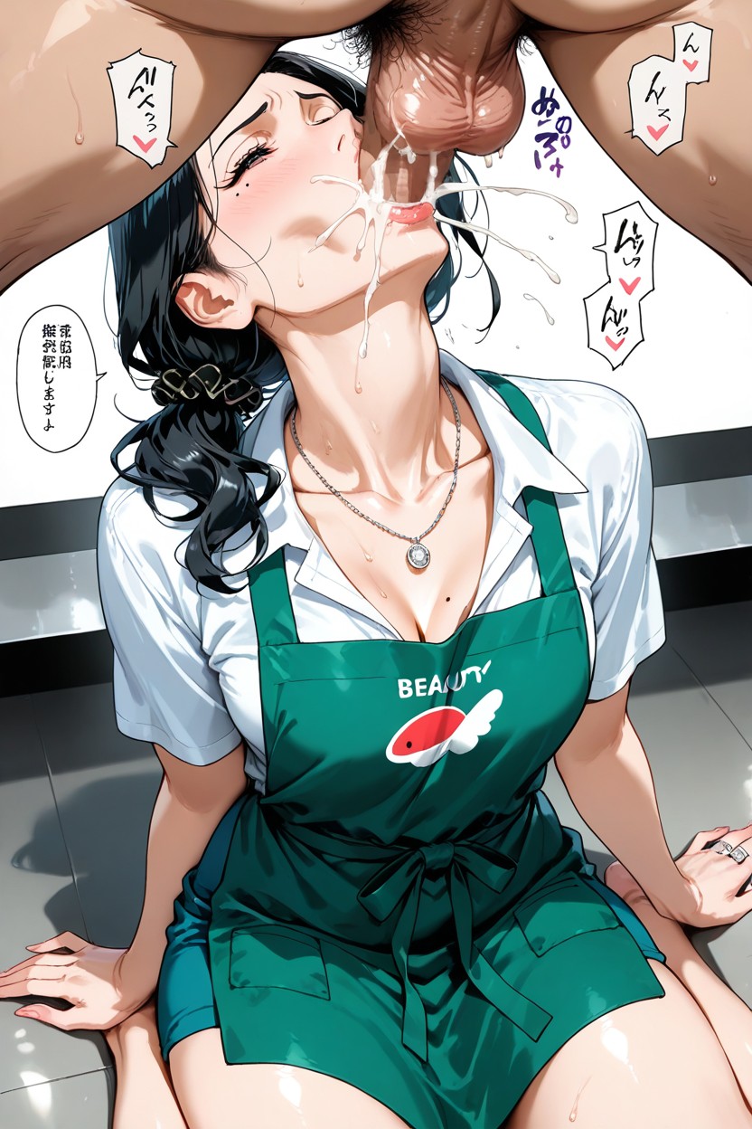 Deepthroat, Many Semen Splashing, Cheep Silver Necklace With Ring Hentai AI Porn