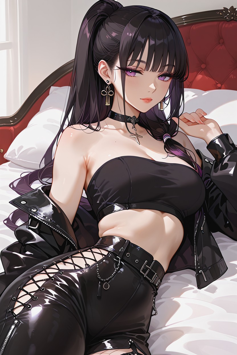 Vista Lateral, Emotionless, Thigh Strap Hentai IA