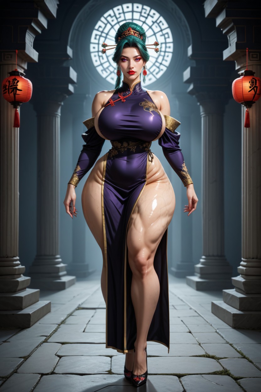 Ultra Detailed, Gigantic Perfect Boobs, Wearing Ear Rings Hentai AI Porn
