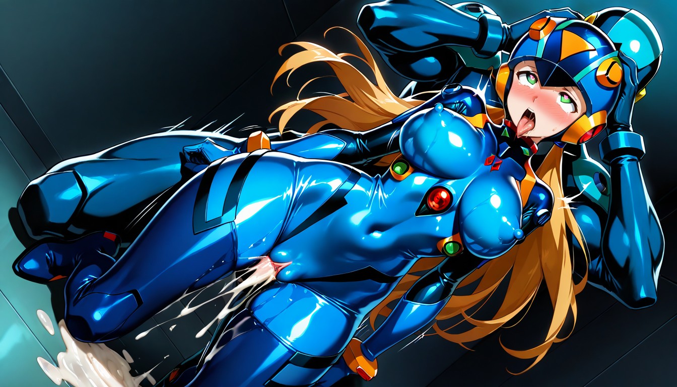 Skin Tight, Tongue Out, Film Grain Hentai AI Porn