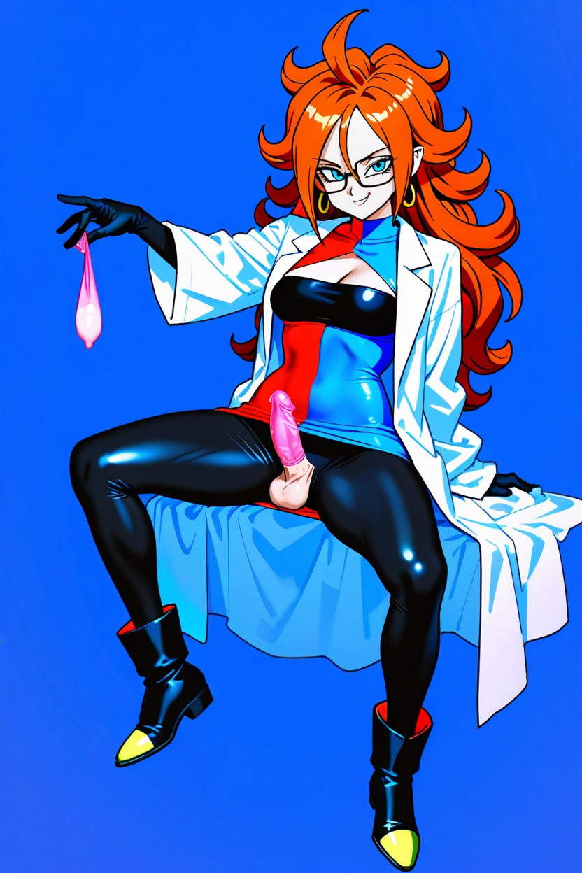 Sharp Intelligent Eyes, Rectangular Black Glasses, Rubber Sole Hentai IA
