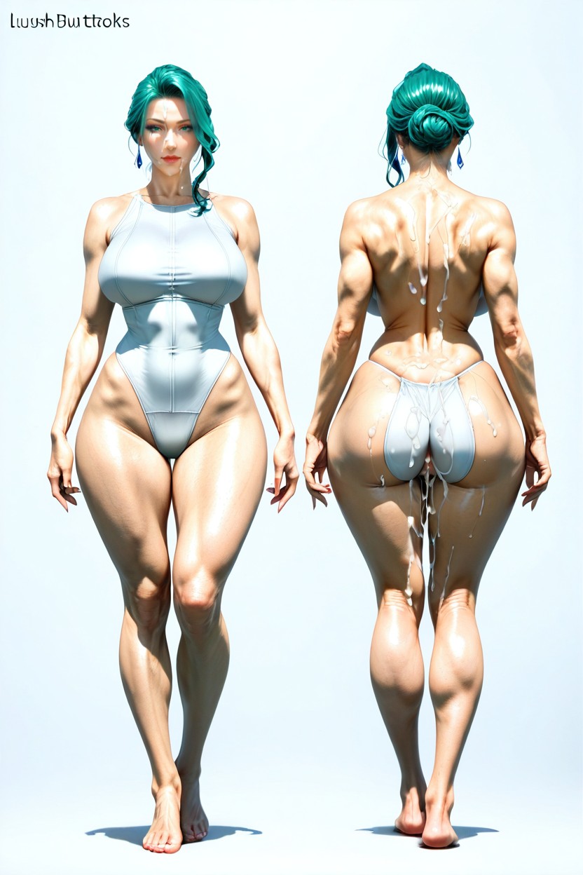 Full Length, Front And Back View, Simple Lighting Hentai AI Porn