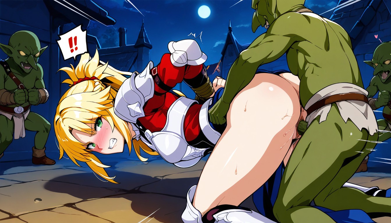 Front Of Goblin, Female Fist Clench, Goblin Happy Hentai AI Porn