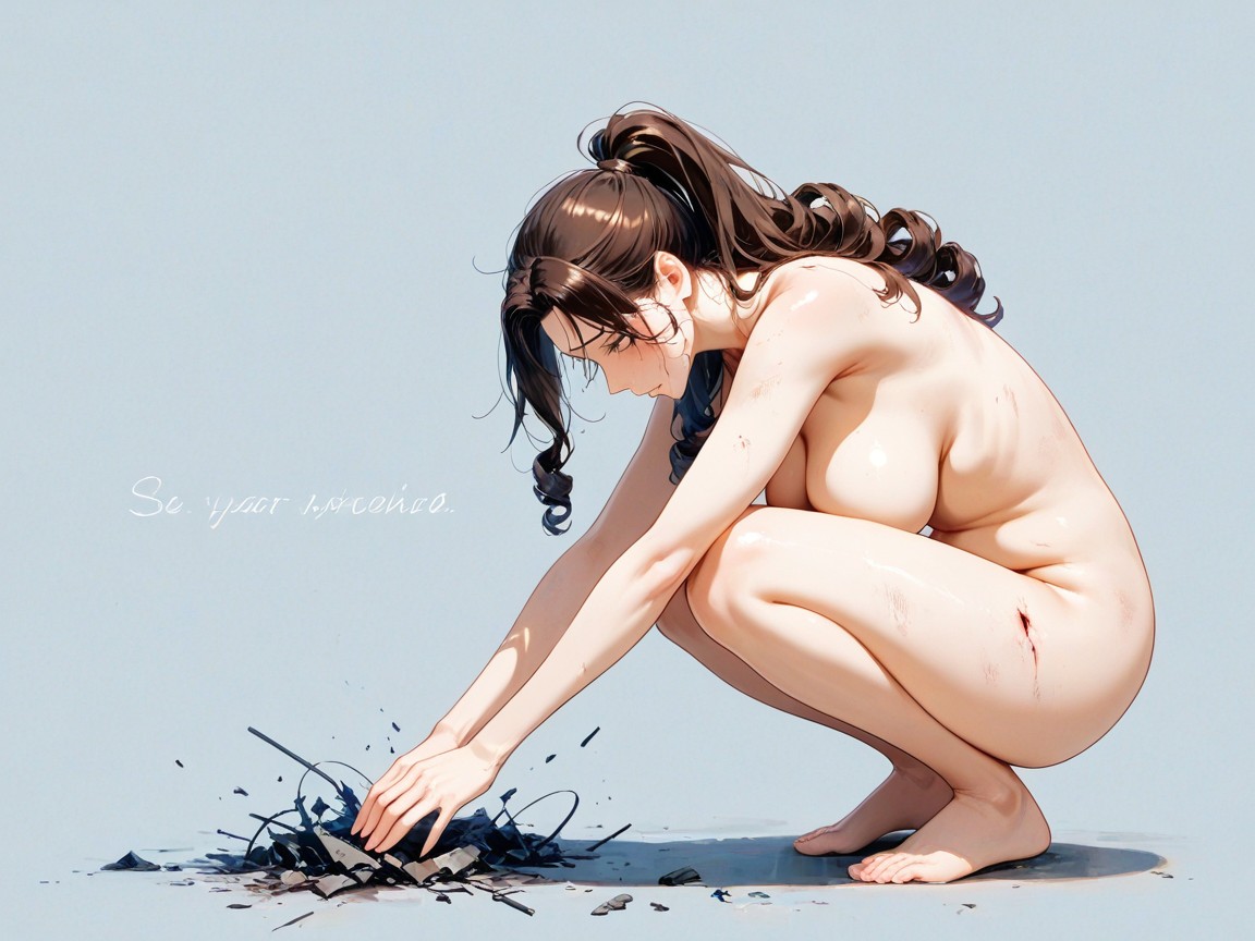 Small Ass, Permed Hair, Topless Hentai AI Porn