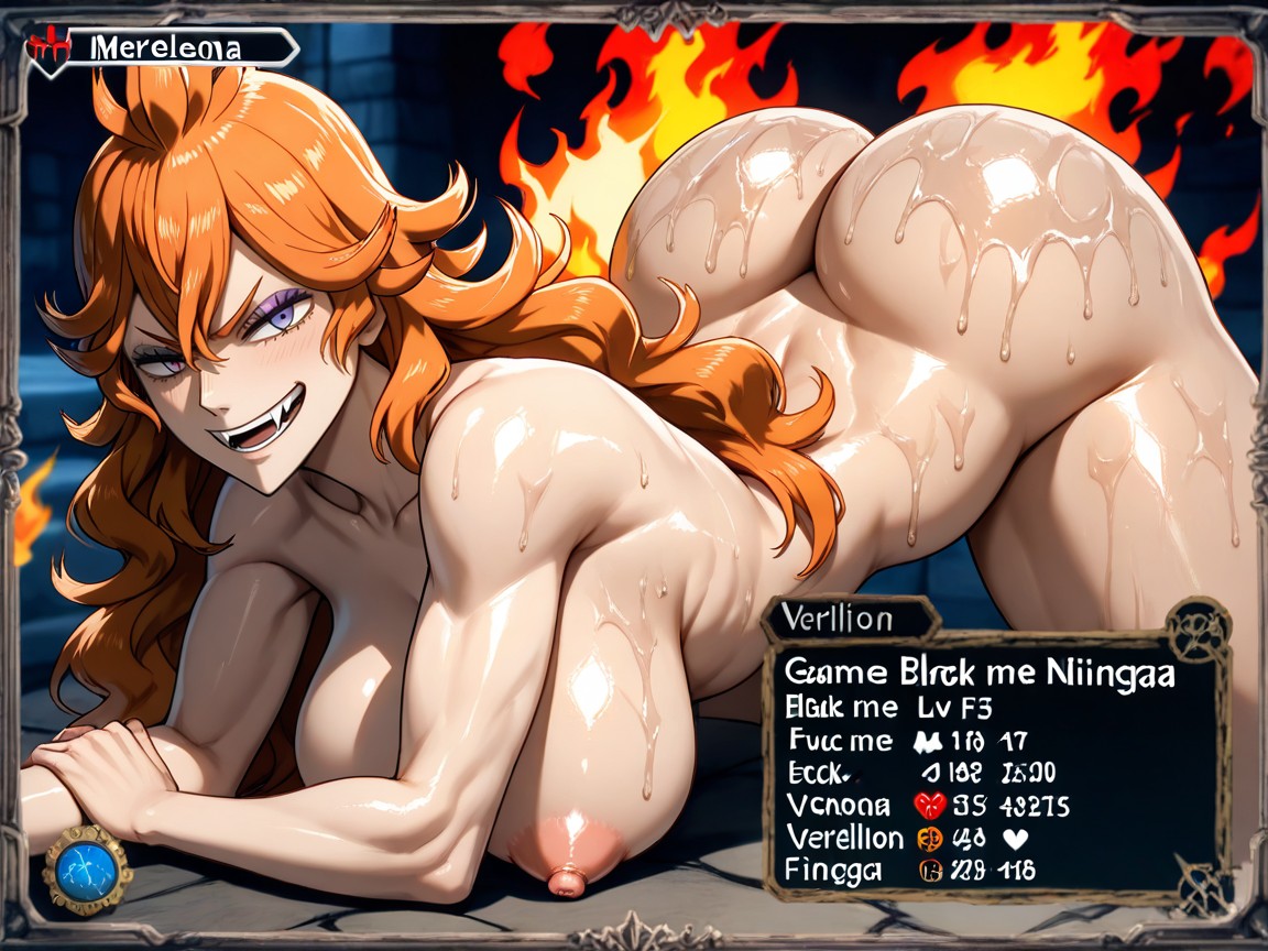 One Woman, Clean Modern Jrpg Interface, Fit Hentai AI Porn