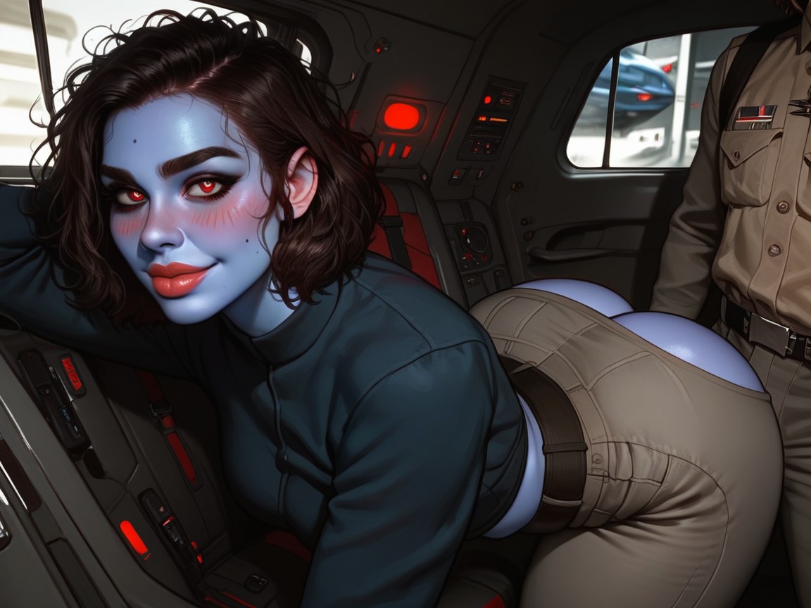 Soft Light, Hyper Round Bubble Butt, Spaceship Interior Hentai AI Porn