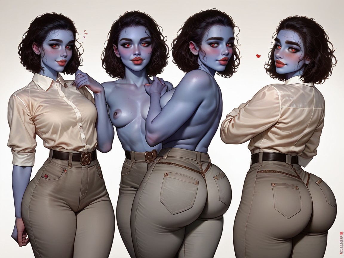 Wearing Grey Cargo Pants, Horny, Standing Straight Hentai AI Porn