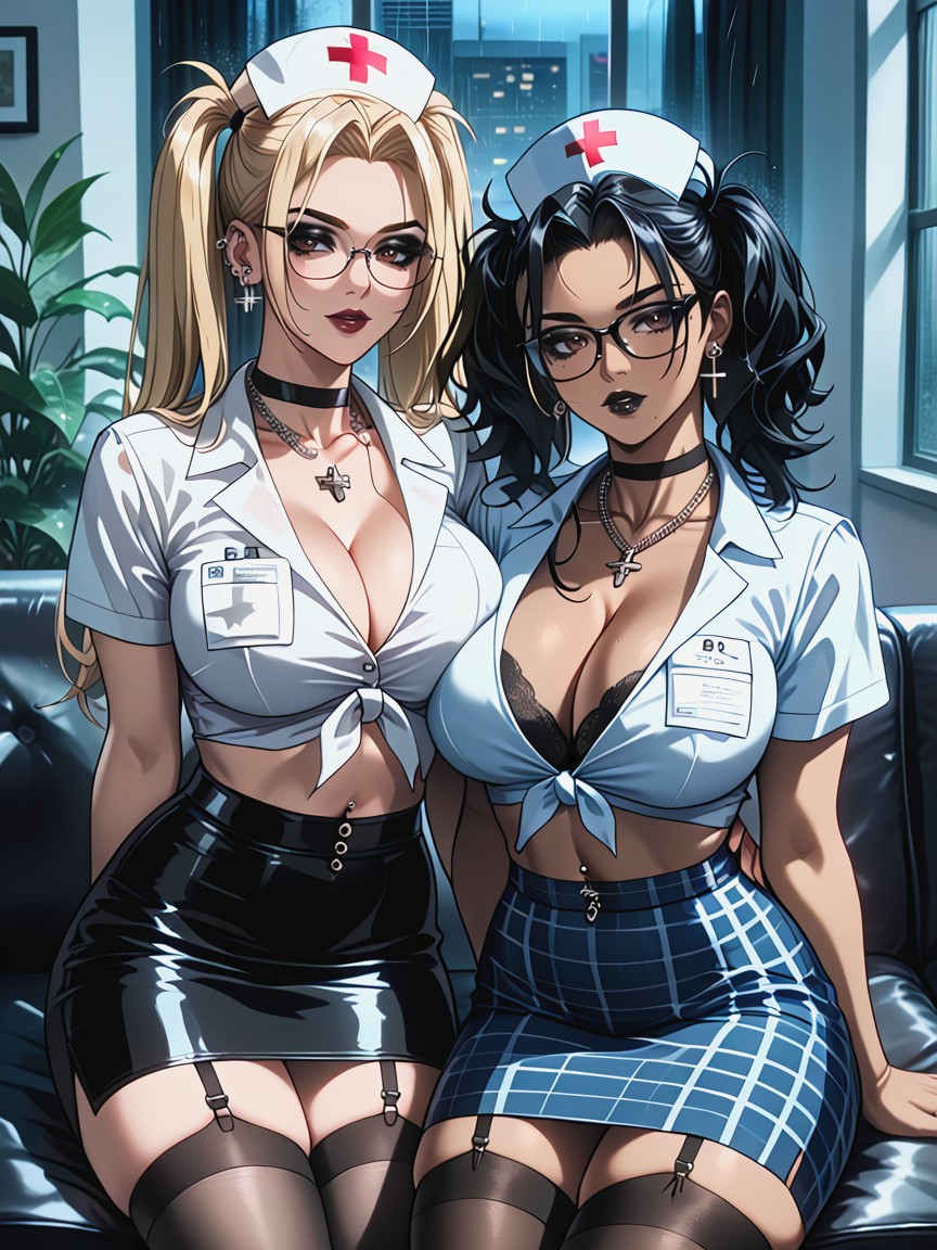 Navel Exposed, Very Black Pixie, Enma Art Style Hentai AI Porn