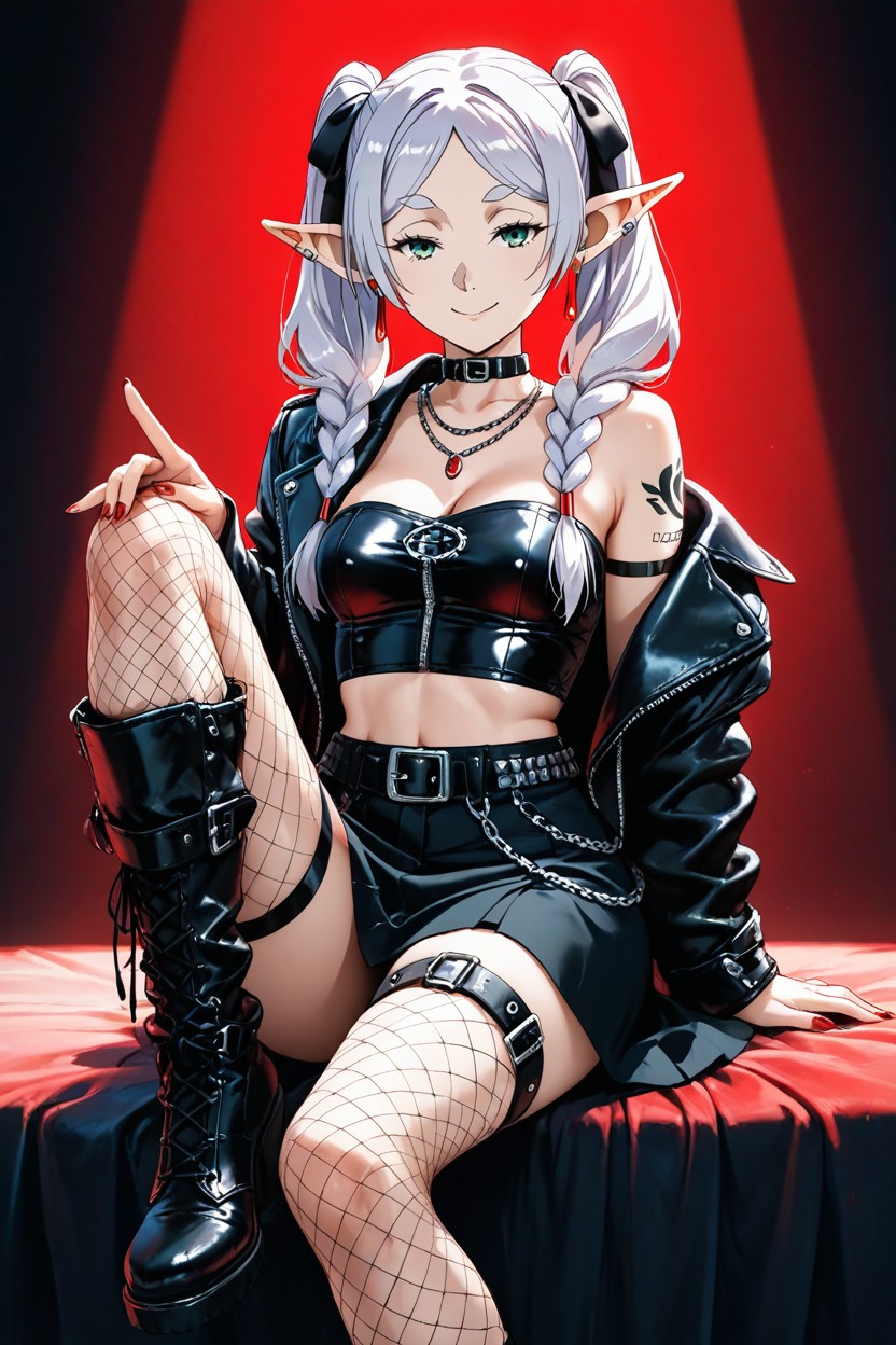 Silver Chain Accessories, Cool And Sexy Vibe, Exposed Shoulder Hentai IA