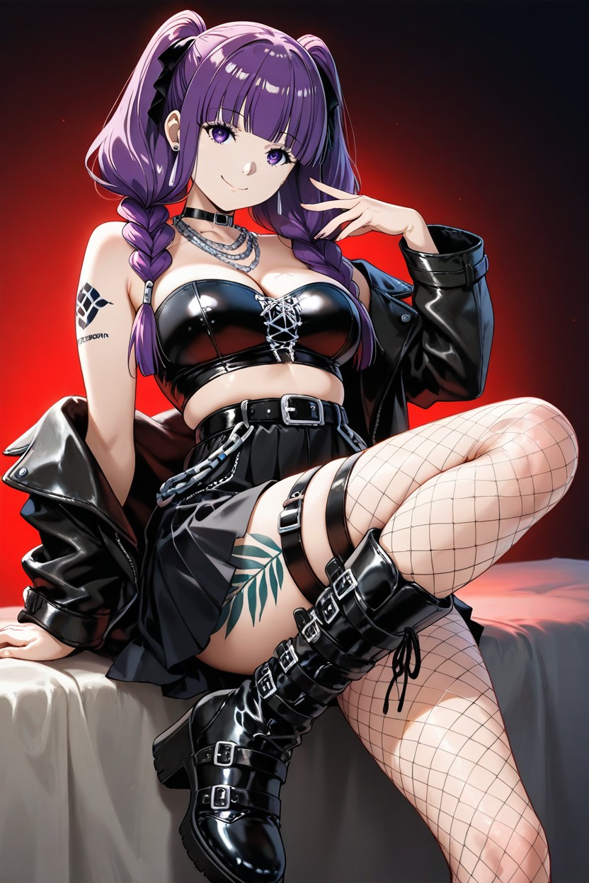 Thigh Tattoo, 25+, Choker Hentai AI Porn