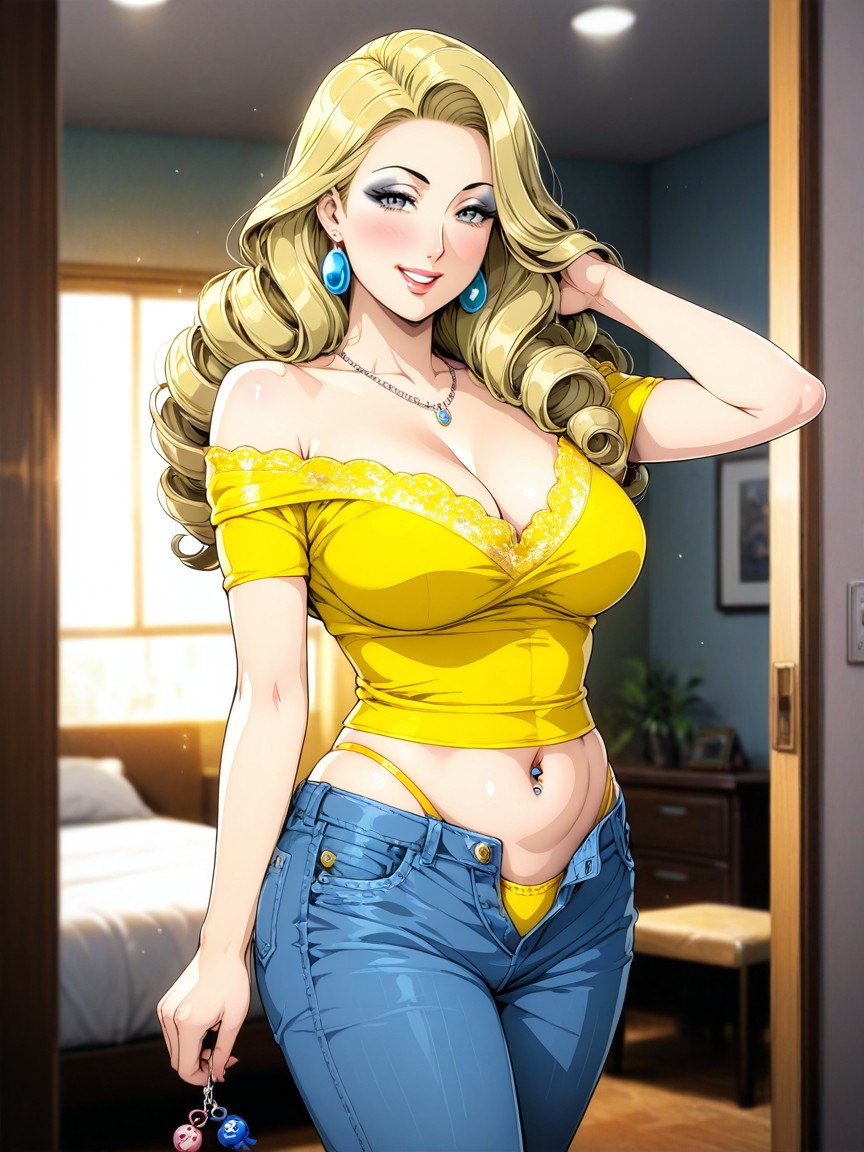 Slightly Fit, Front View, Distinct Nose Hentai IA