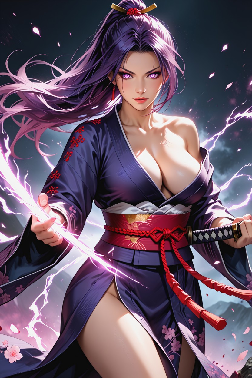 Delgada, Japanese Samurai Warrior Woman, Immersive Environment Hentai IA