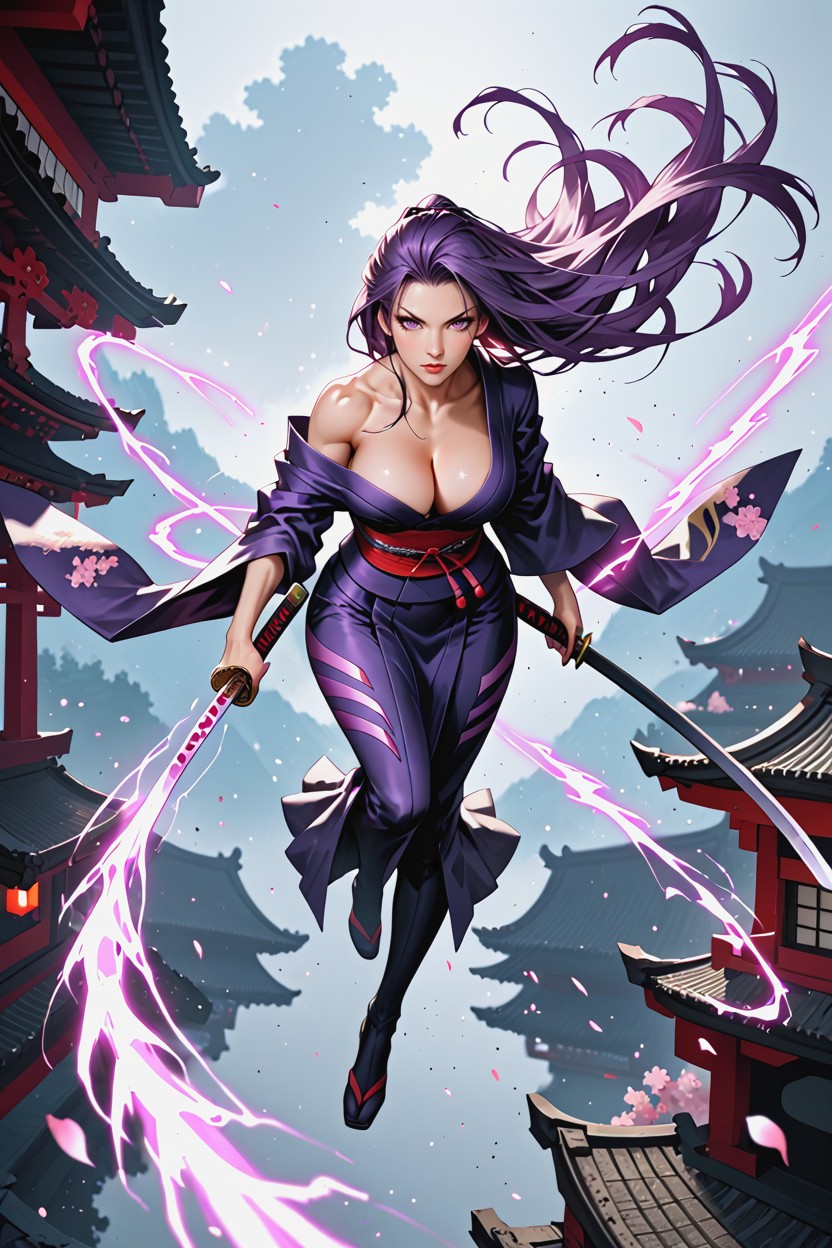 Escote, Extreme Dynamic Action Pose, Strong Sense Of Speed And Impact Hentai IA