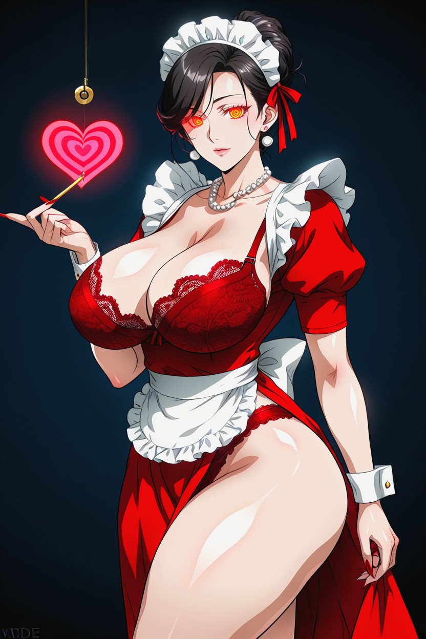 Earrings, Hyper Beautiful, Side Part Hentai IA