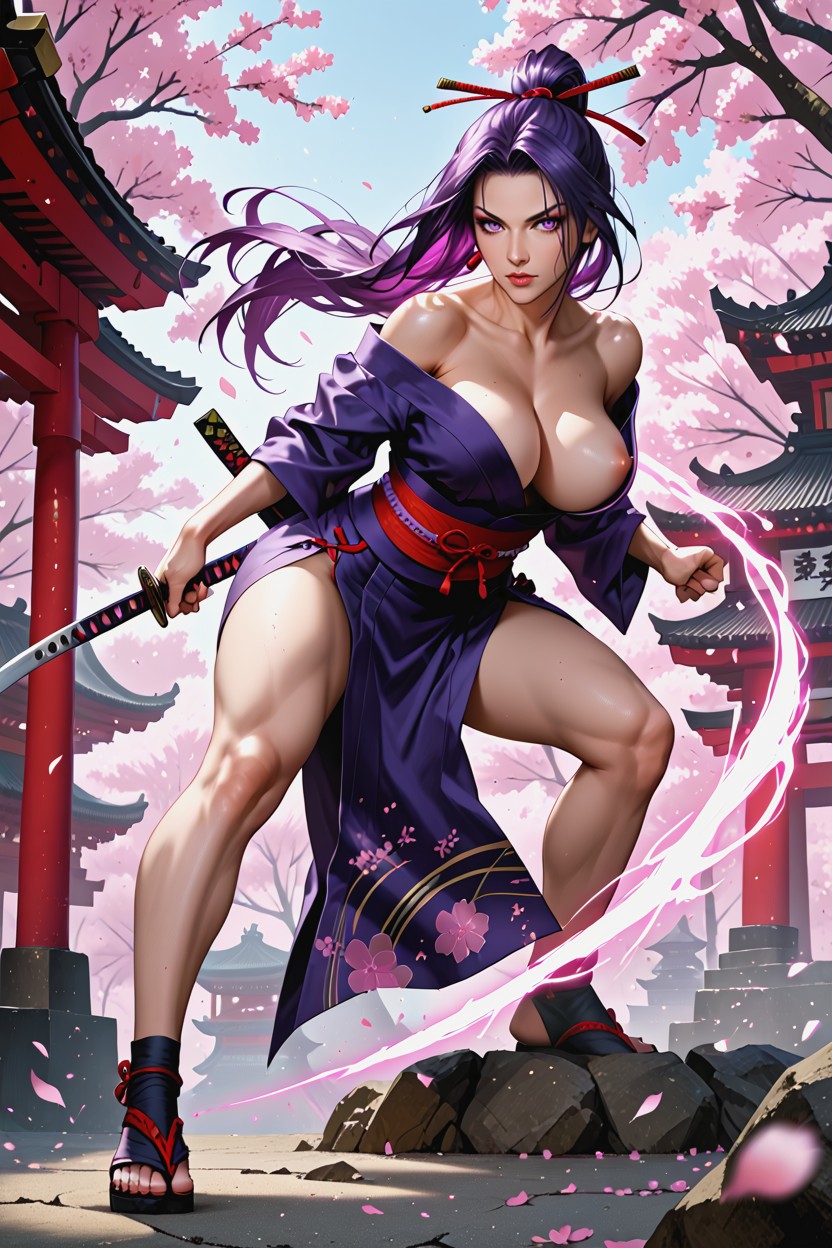 Bending Over, Highly Detailed, Cherry Blossom Sakura Hentai AI Porn