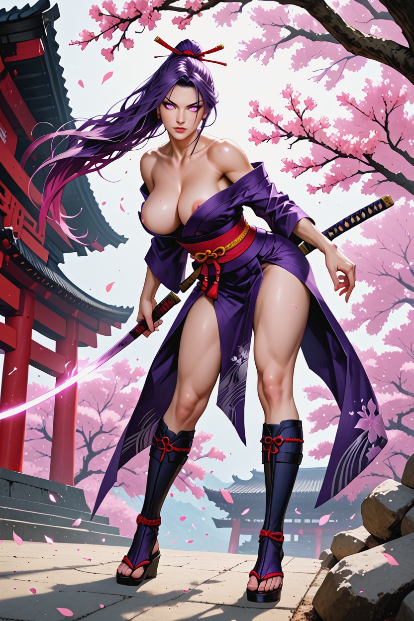 Psylocke From Marvel, Detailed Eyes, Immersive Environment Hentai IA