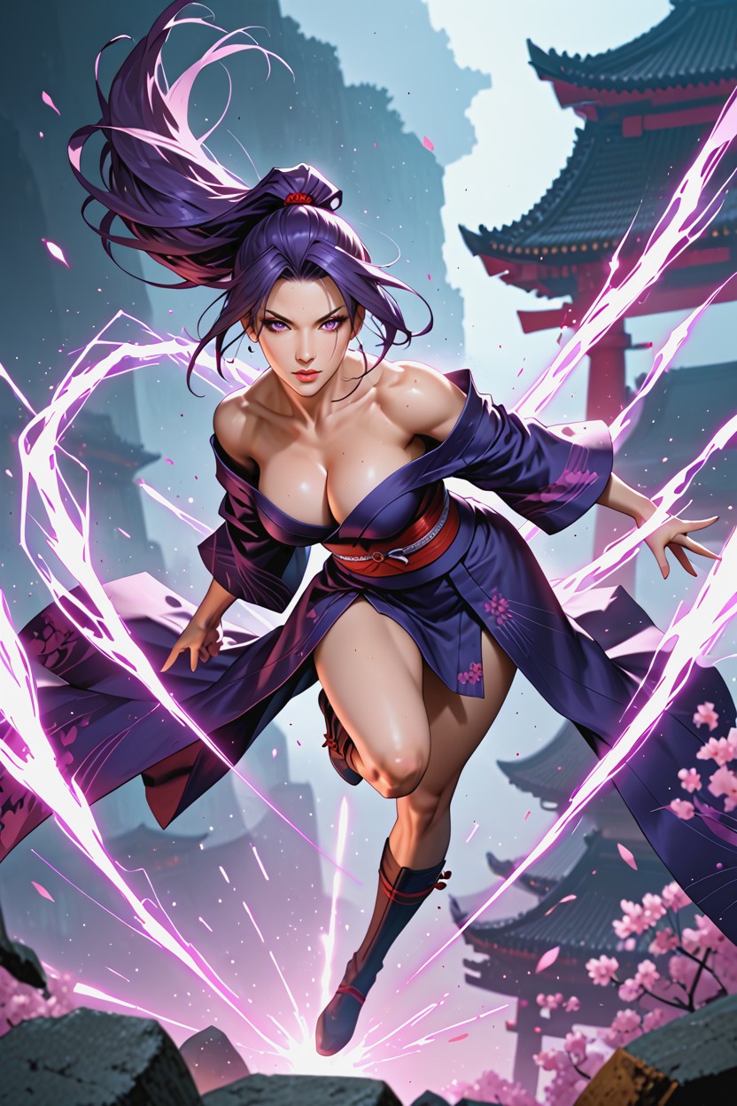 Ropa Abierta, Asiática, Agachándose Hentai IA