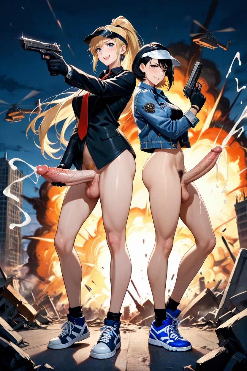 Pubic Hair, Shoot Bullet, Testicles Hentai AI Porn