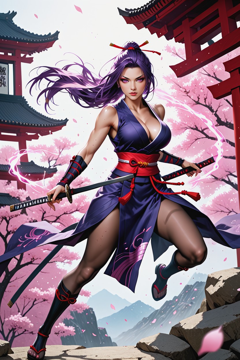 Detailed Eyes, Pose De Mascota, Energy Particles Flying Hentai IA
