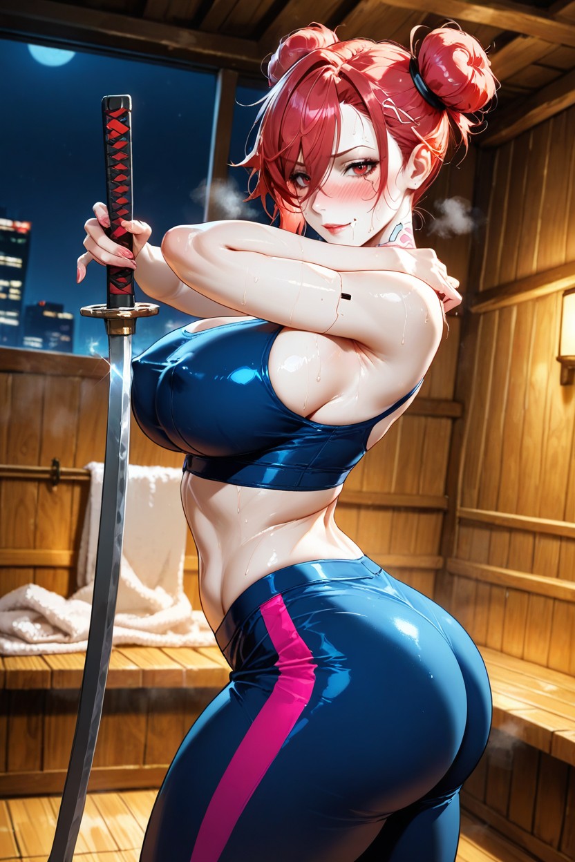 Back Arching, Extremely Wide Hips, Blushing Cheeks Hentai IA