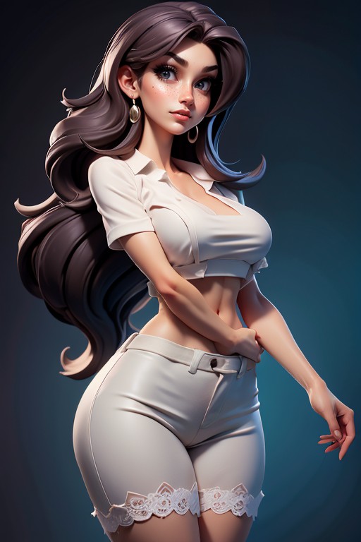 Sucked In Belly, Tight Shirt, Oiled Body Hentai IA