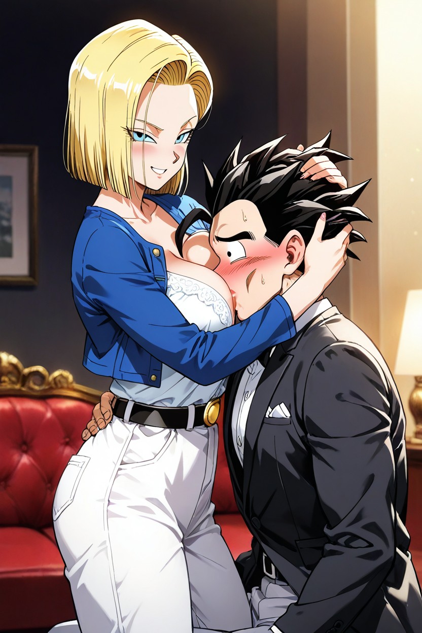 Traviesa, "you're Mine Now" Gohan Is Sucking On Her Nipple, Her Body Is Revealed From The Waist Down Hentai IA