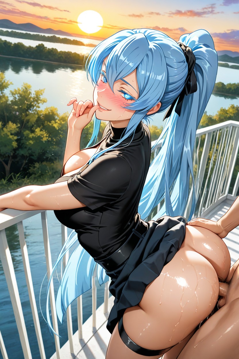 Having Penetration Vaginal, Moaning, De Arriba A Abajo Hentai IA