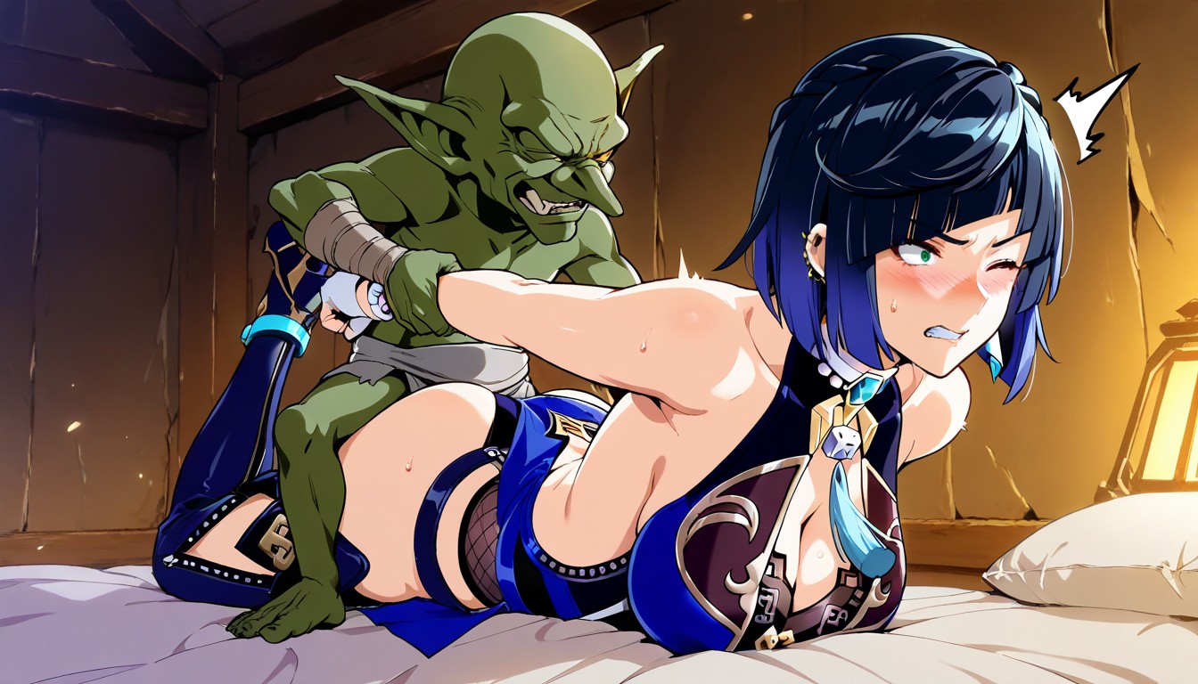 Sorprendida, Only Tow Character No More, Front Of Goblin Hentai IA