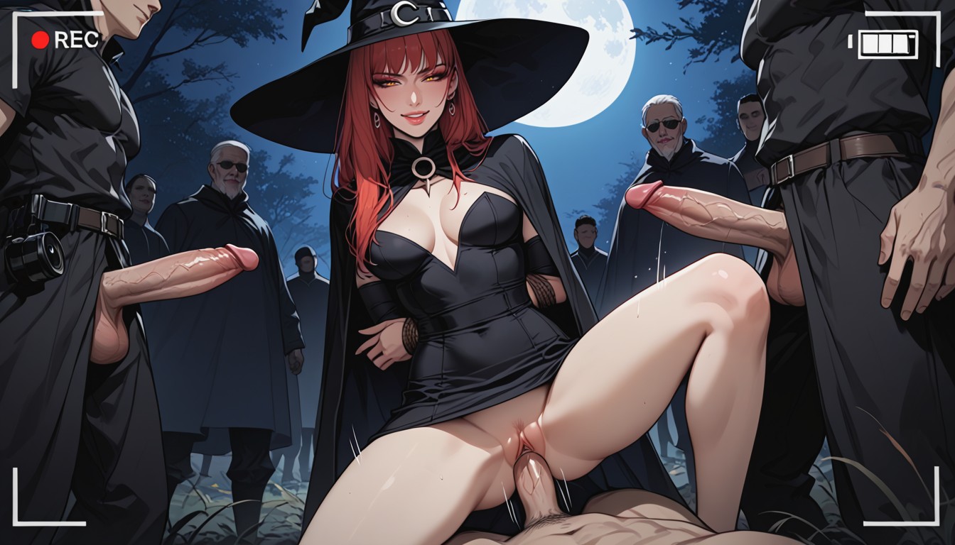 Night Time Dark Scene Bonfire Lit, Motion Lines, 18+ Hentai IA