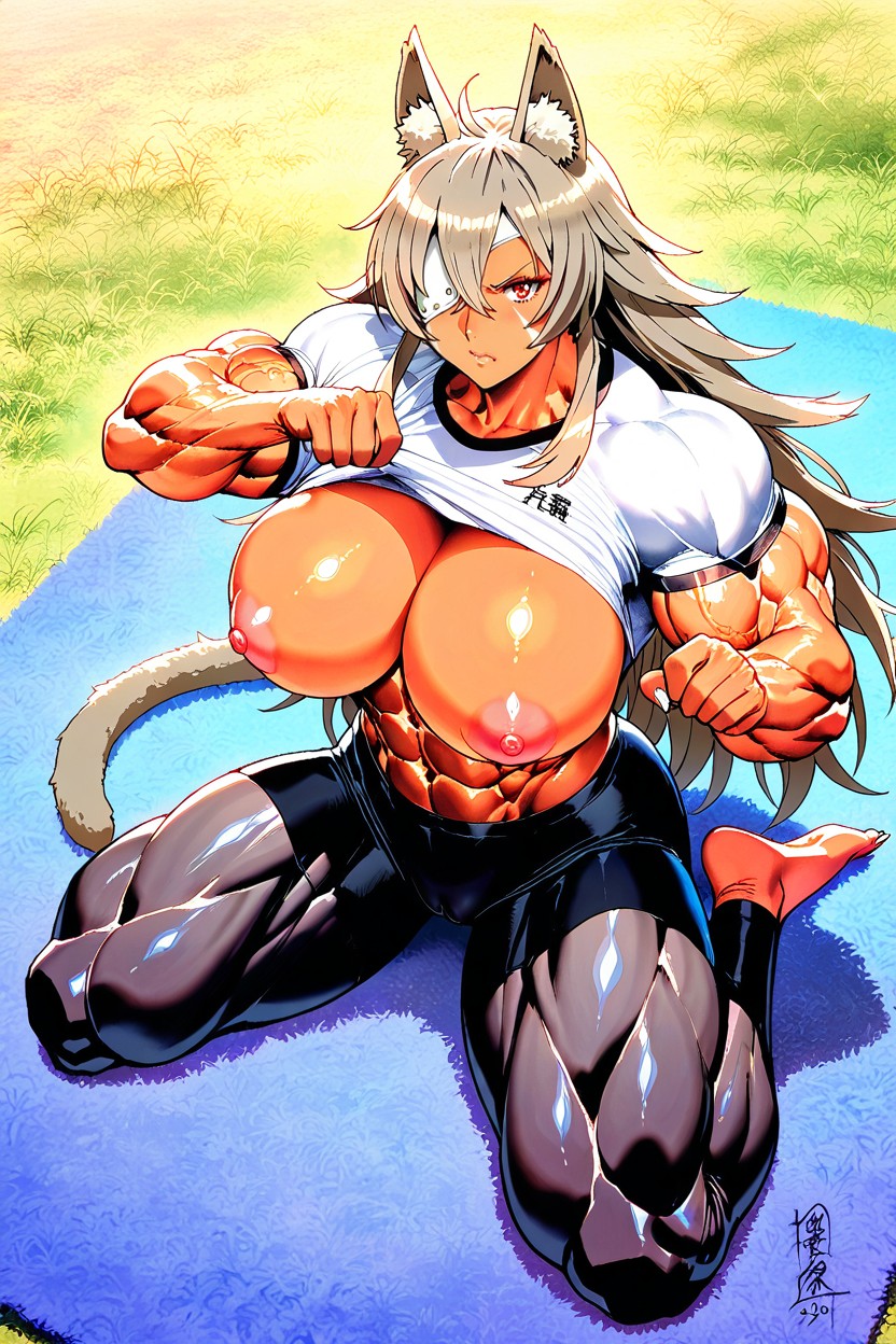 Midriff Showing, High Detail, Pechos Grandes Hentai IA