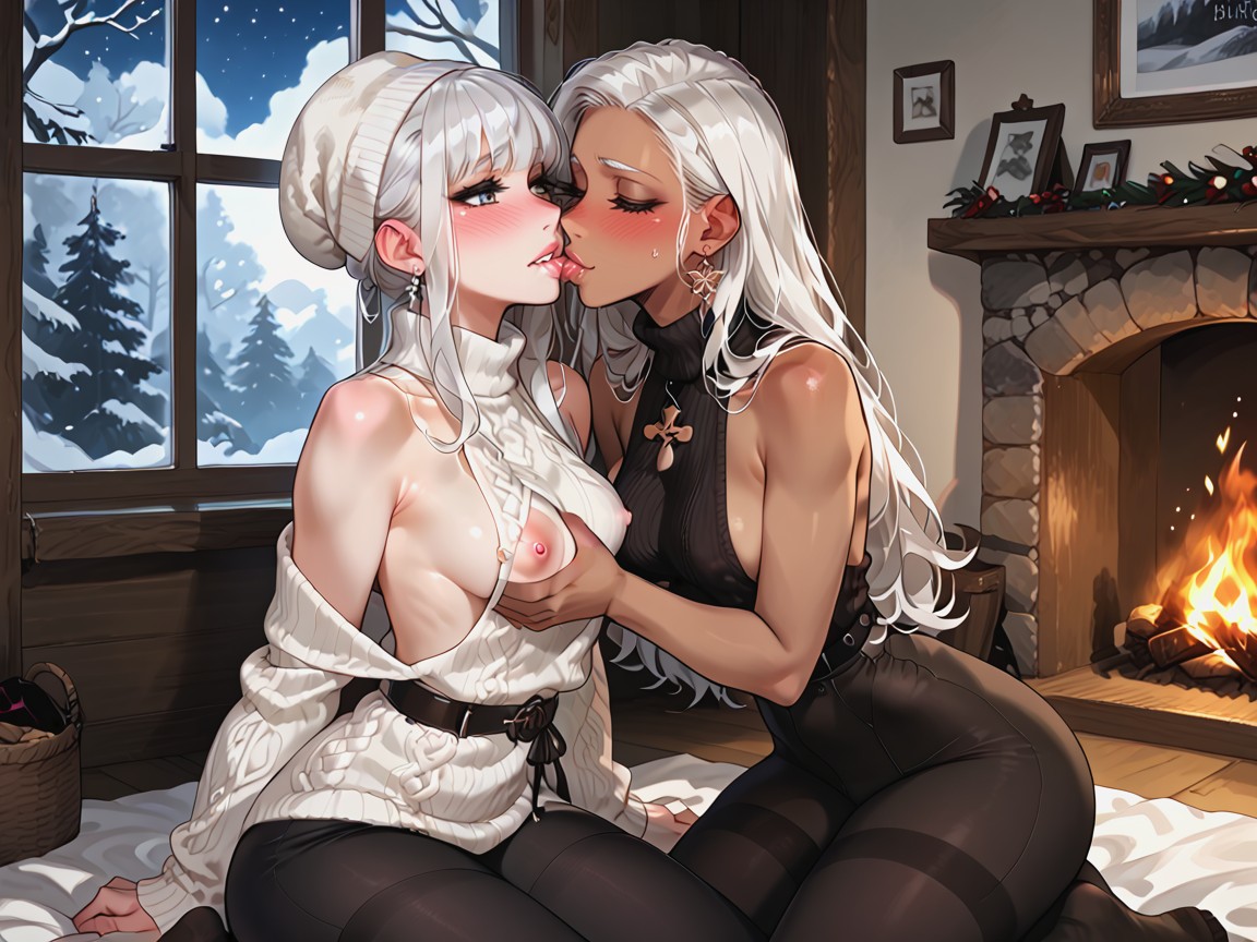 Pechos Pequeños, Braless, Blush Hentai IA