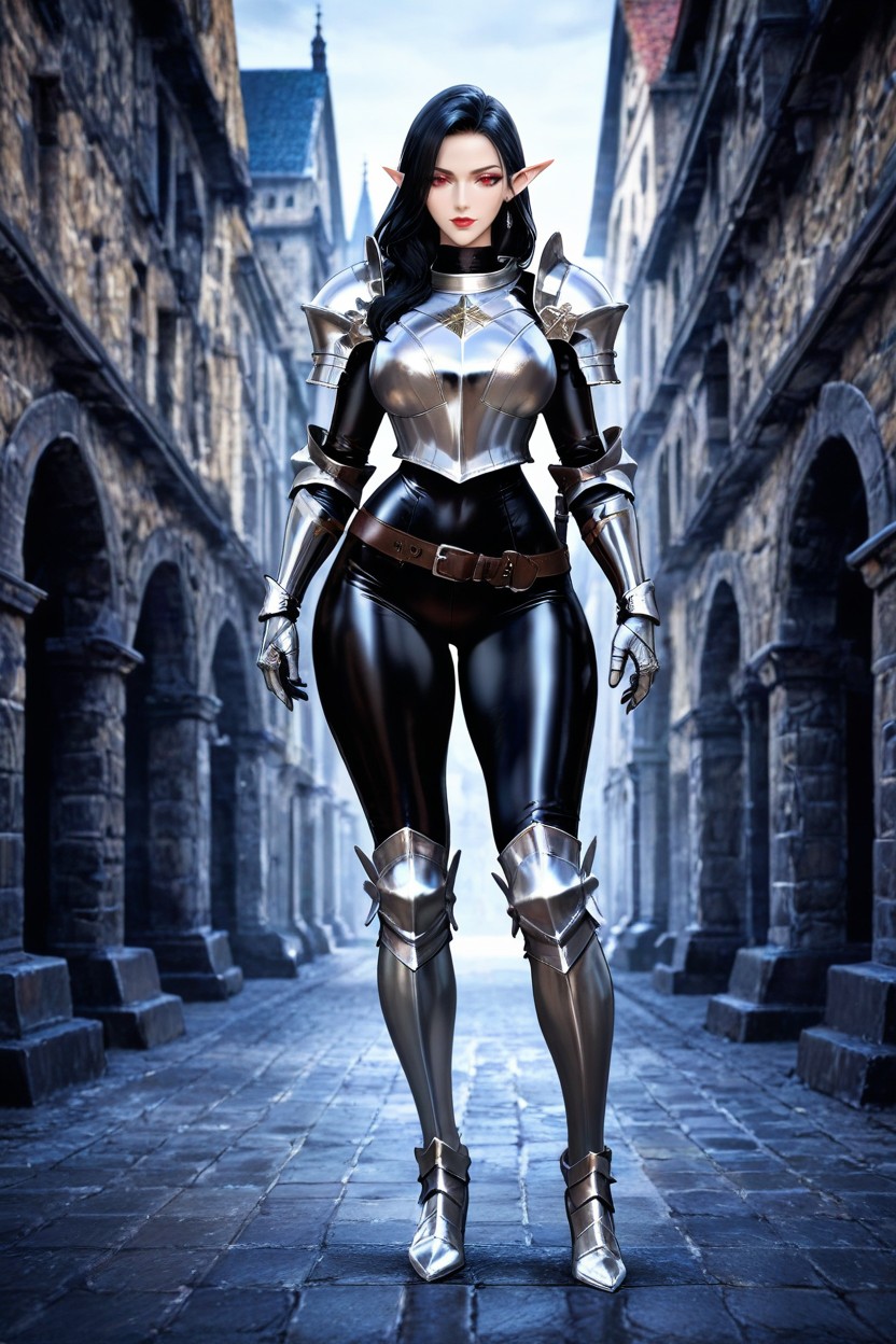 Orejas De Elfo, 25+, Polished Silver Armor Plates With Delicate Filigree Hentai IA