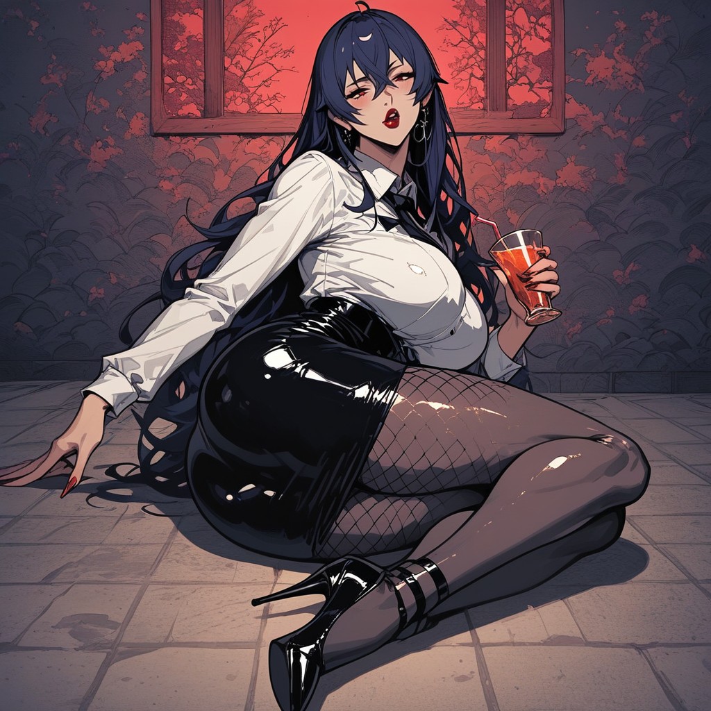 Mindless Spilling Drink, Almost Naked, Perfect Body Hentai IA