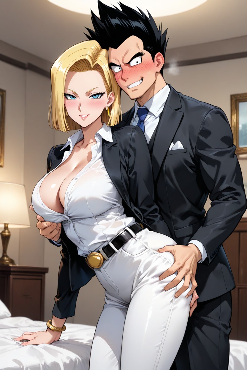 Black_eyes, Looking_at_viewer, Smug Expression Hentai AI Porn