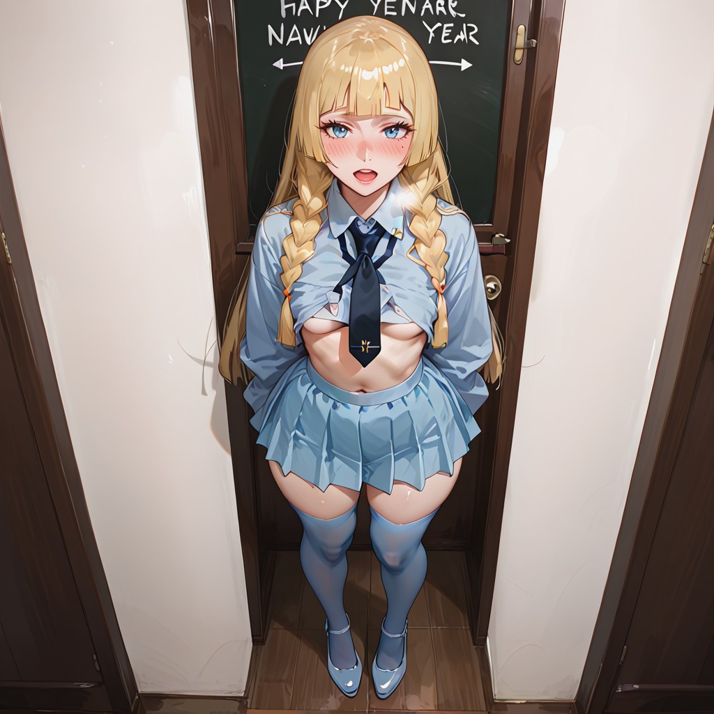 Cute, Medium Ass, Classroom Hentai AI Porn