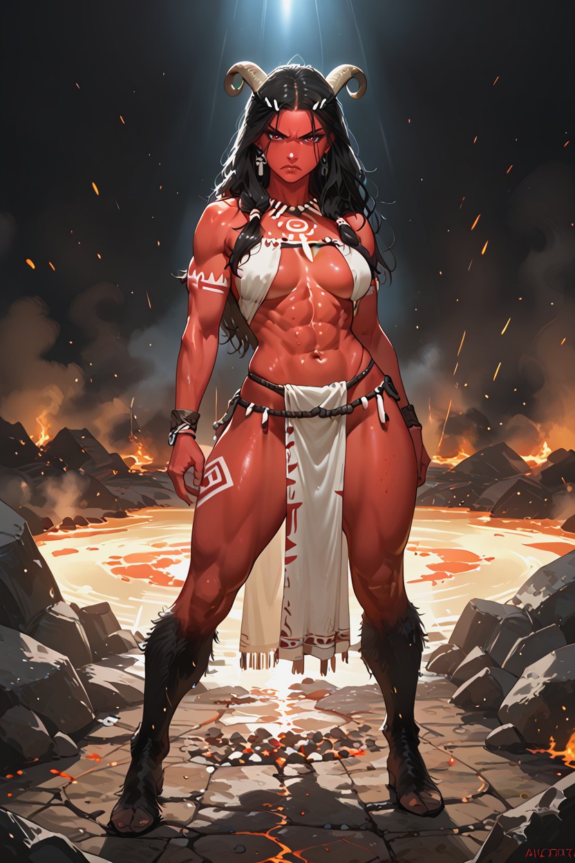 Angry, Full Body View, Battle Ready Stance Hentai AI Porn