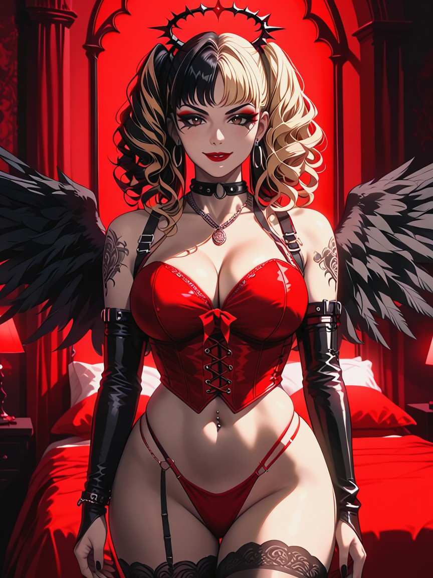 Smirk, Model Pose, Darkly Lit Hentai IA
