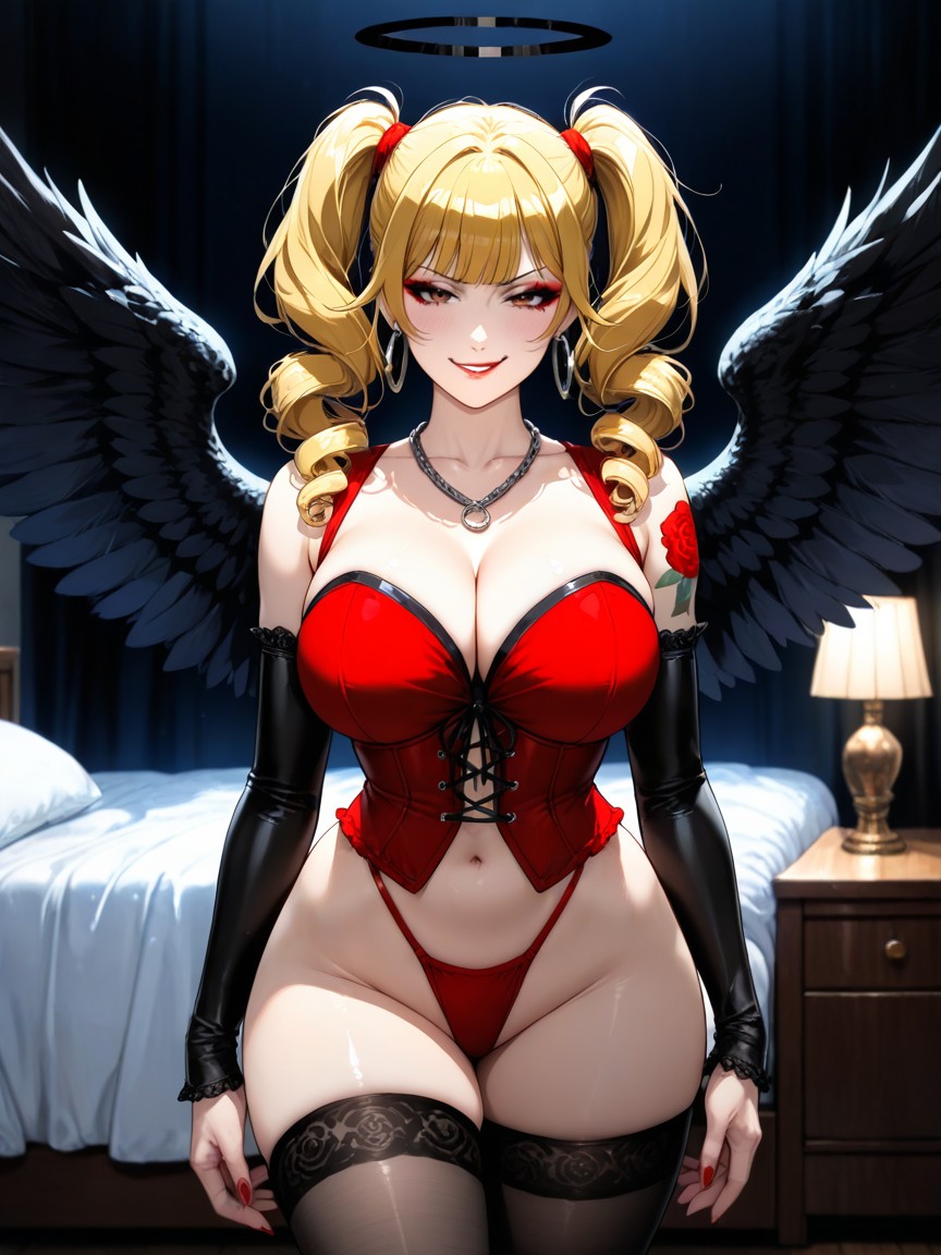Black Halo, Red Thong, Bbw Hentai IA