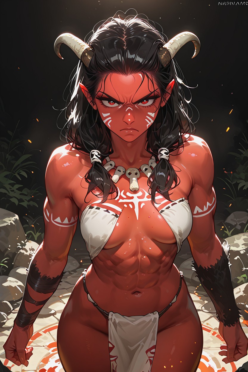 Powerful Presence, Messy Hair, Goat Legs Hentai AI Porn