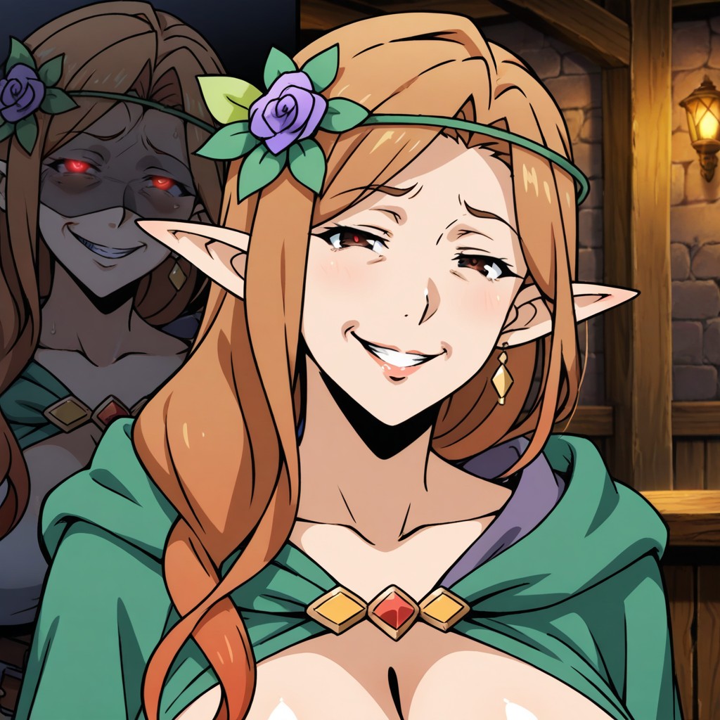 Female Elf Mage, Cheerful Friendly Smile, Milf Hentai AI Porn