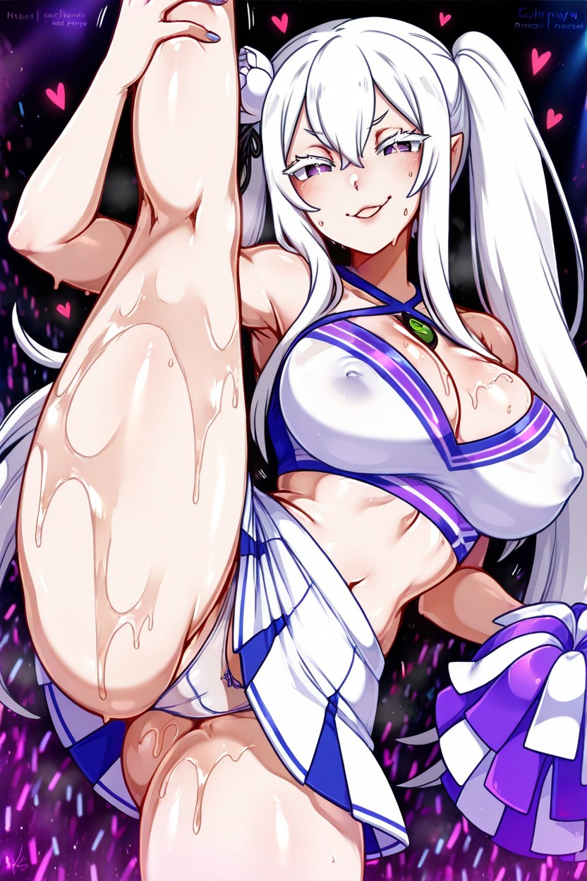 Half Closed Eyes, White Skirt, Beautiful Face Hentai IA