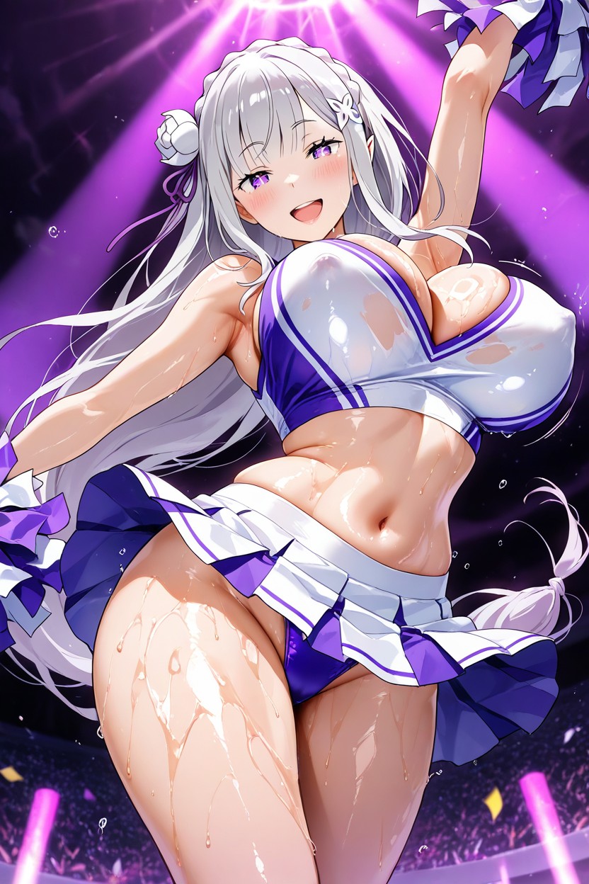 Dancing, Detailed Eyes, Massive Breasts Hentai IA