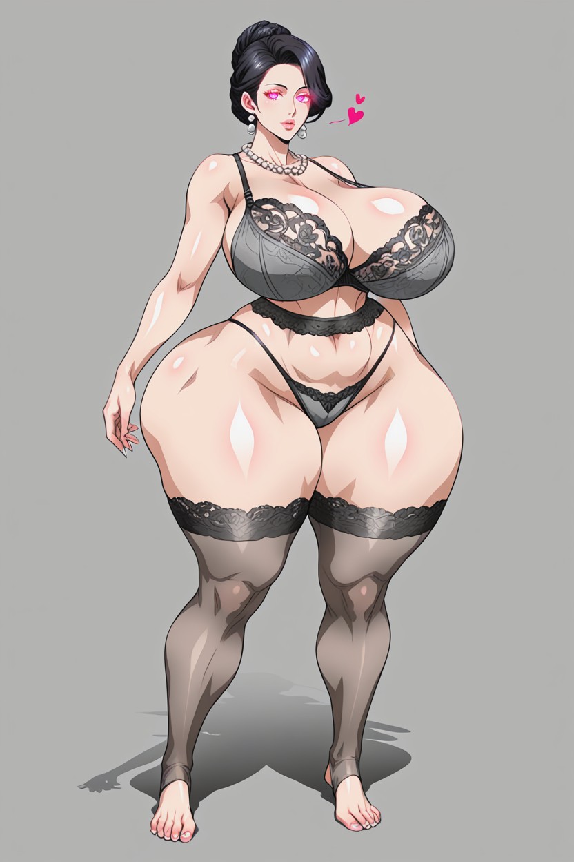 Earrings, Voluptuous, Blank Background Hentai AI Porn