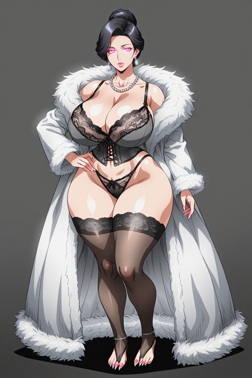 Glowing Eyes, Hyper Thick Hips And Butt, Seductive Hentai AI Porn