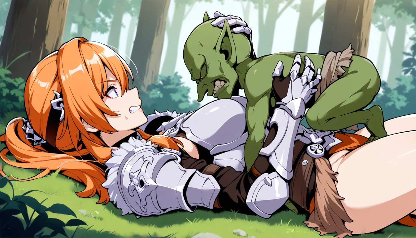 Small Breasts, Barbarian Headband Leather, Ponytail Hentai AI Porn