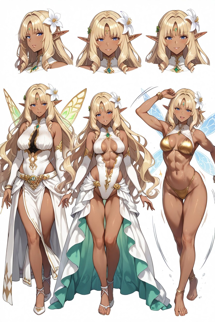 Character Actions Sheets, Insanely Long Wavy Hair, Thigh Gap Hentai AI Porn