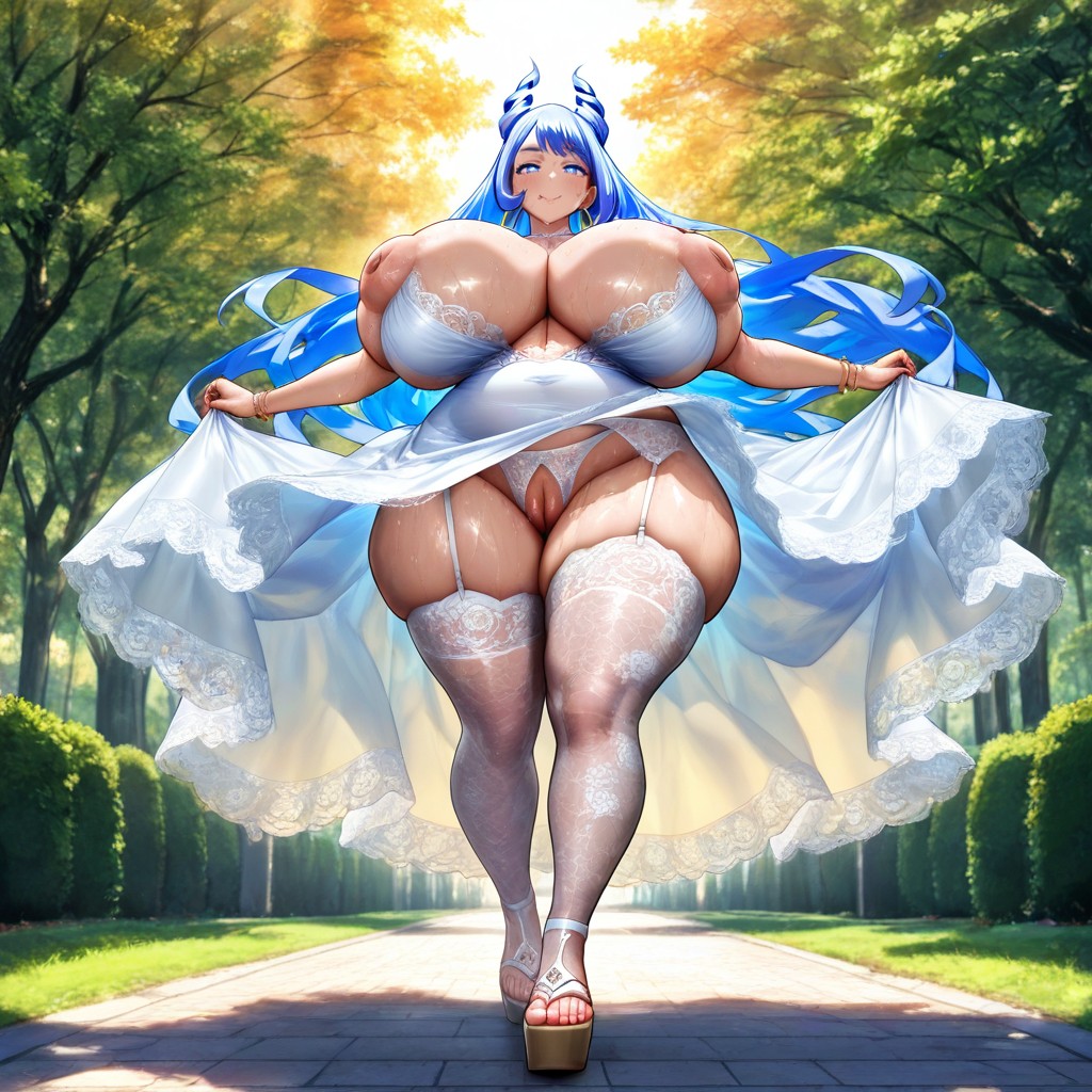 Extremely Large Ass, Dynamic Composition, Front View Full Body Shot Hentai AI Porn