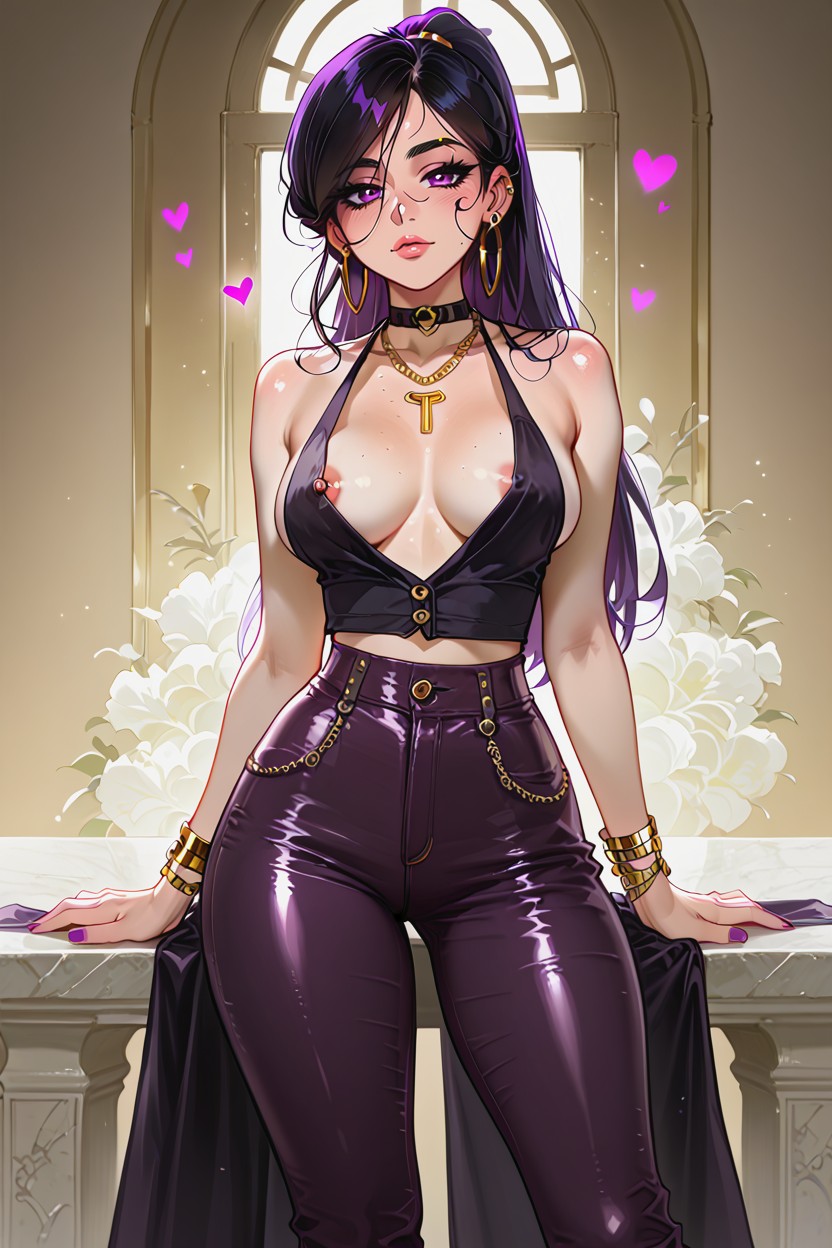 Choker, Clothed, Looking At Viewer Hentai IA