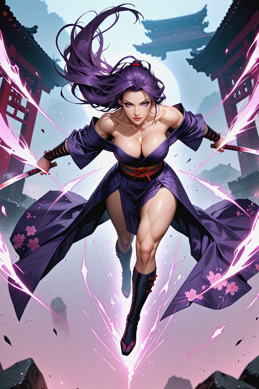 Body Fully Twisted In Motion, Ultra Detailed, Leaping Forward While Delivering A Powerful Diagonal Slash Hentai AI Porn