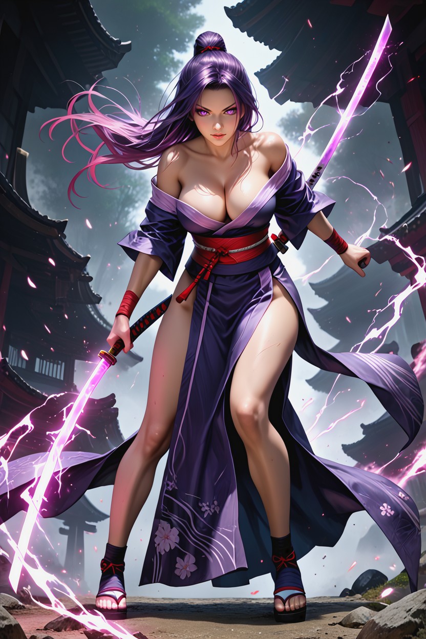 Colored, Bouncing Breasts, Open Clothes Hentai AI Porn
